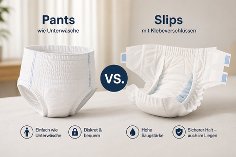 Pants oder Slips – was ist besser? Der große Vergleich für die richtige Inkontinenzversorgung