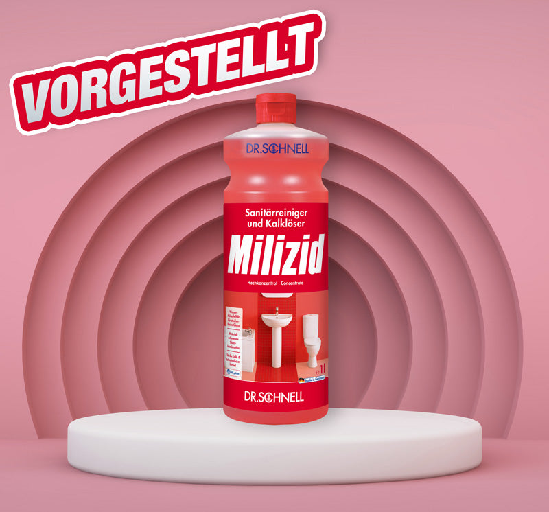 Milizid Sanitärreiniger - seit Jahren unser Bestseller für die Badezimmer-Reinigung von Dr. Schnell