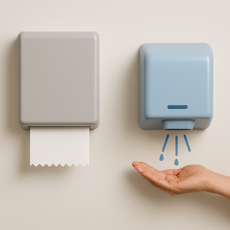 Papierhandtuch vs. Warmlufttrockner – Was ist hygienischer?