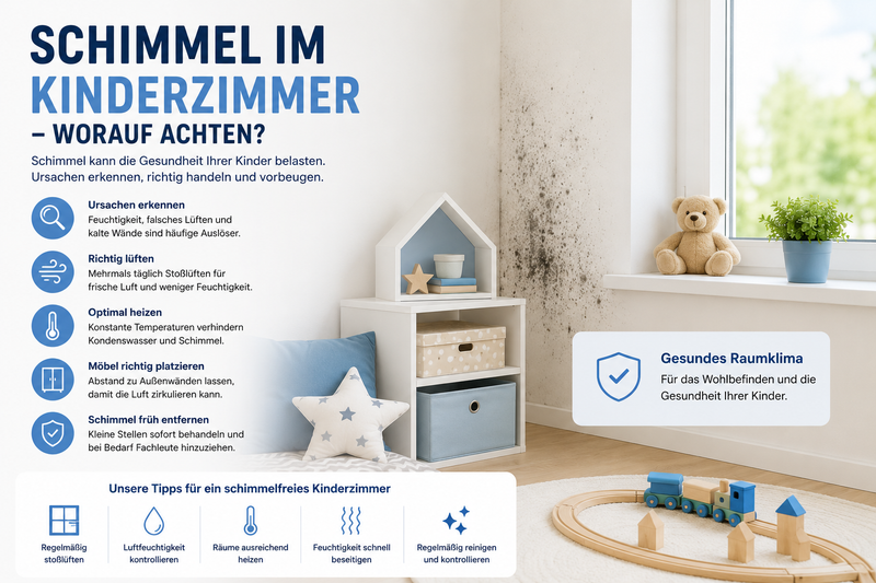 Schimmel im Kinderzimmer – worauf achten?
