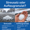Streusalz oder Auftaugranulat? Unterschiede, Wirkung und richtige Anwendung erklärt