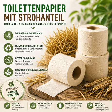 Was bedeutet Toilettenpapier mit Strohanteil?