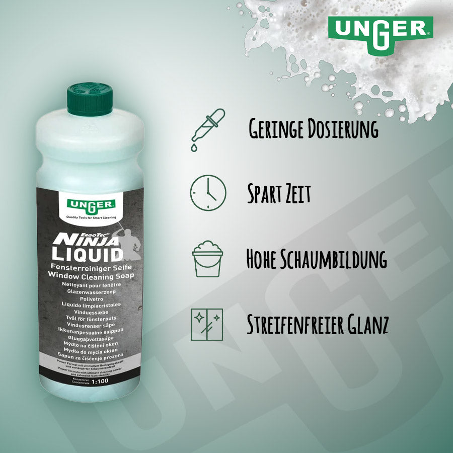 Produkt der Woche: Unger NINJA Liquid Fensterreinigungsseife