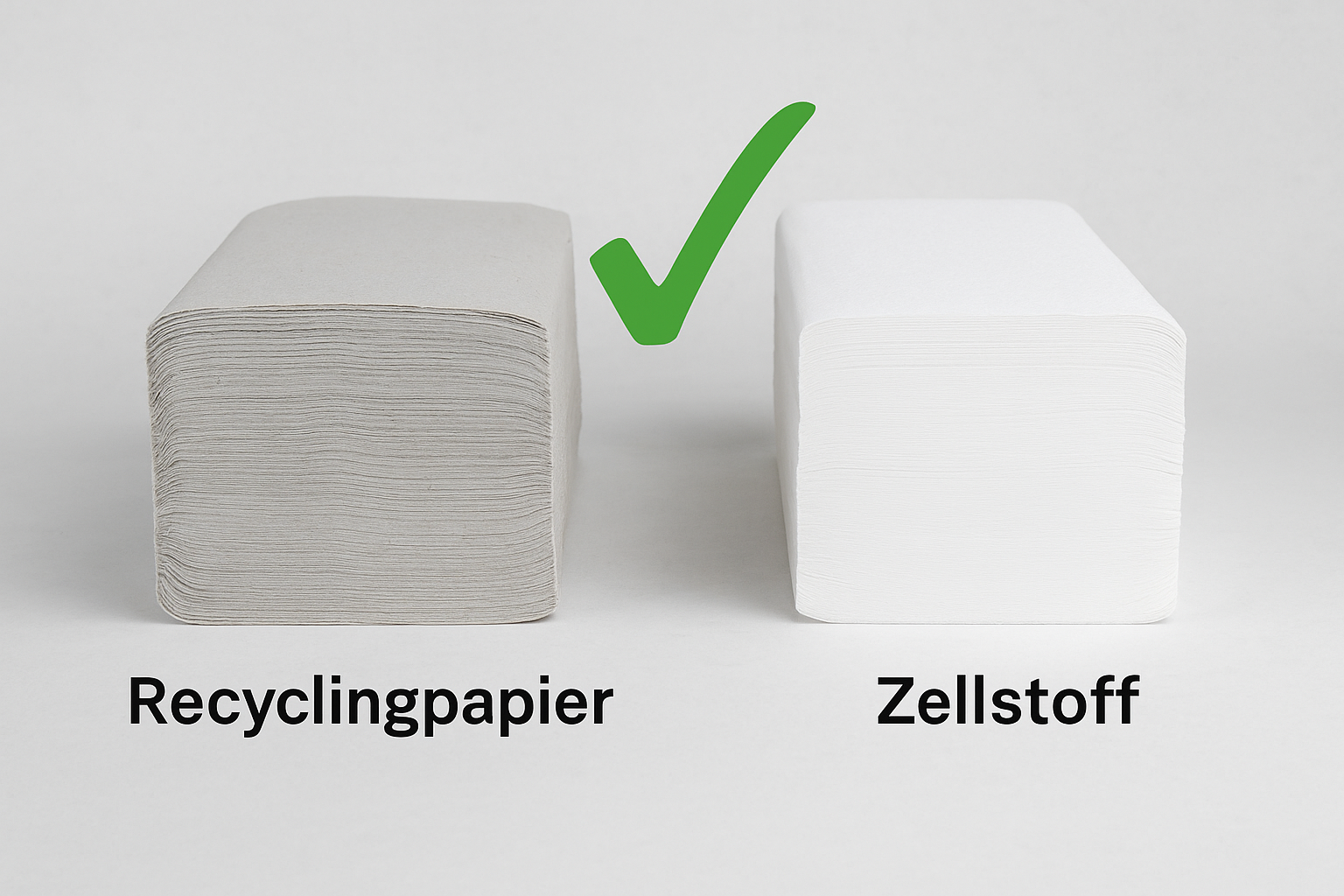 Papierhandtücher aus Recyclingmaterial oder Zellstoff – was ist besser und wo ist der Unterschied?