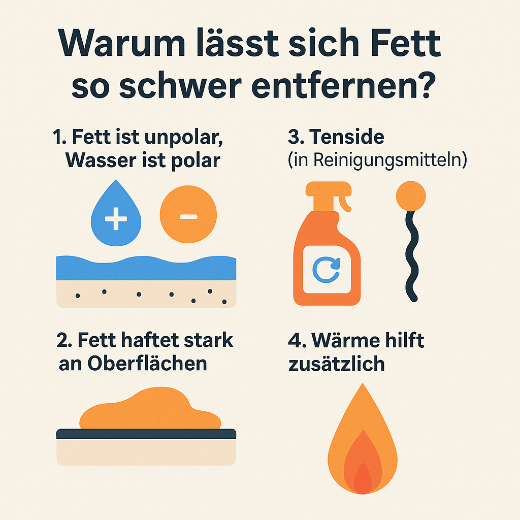 Warum sich Fett so schwer entfernen lässt – und wie es trotzdem klappt