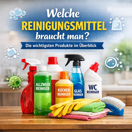 Welche Reinigungsmittel braucht man? Die wichtigsten Produkte im Überblick