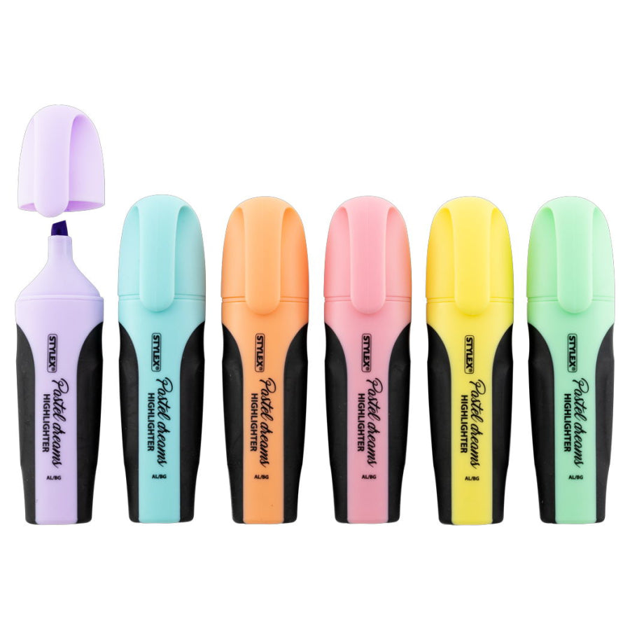 STYLEX Textmarker pastell mit Clip