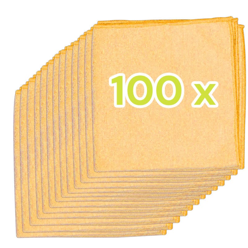 100er Pack Mikrofasertücher Gelb