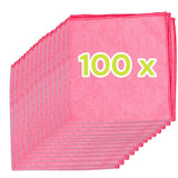 100er Pack Mikrofasertücher Rot