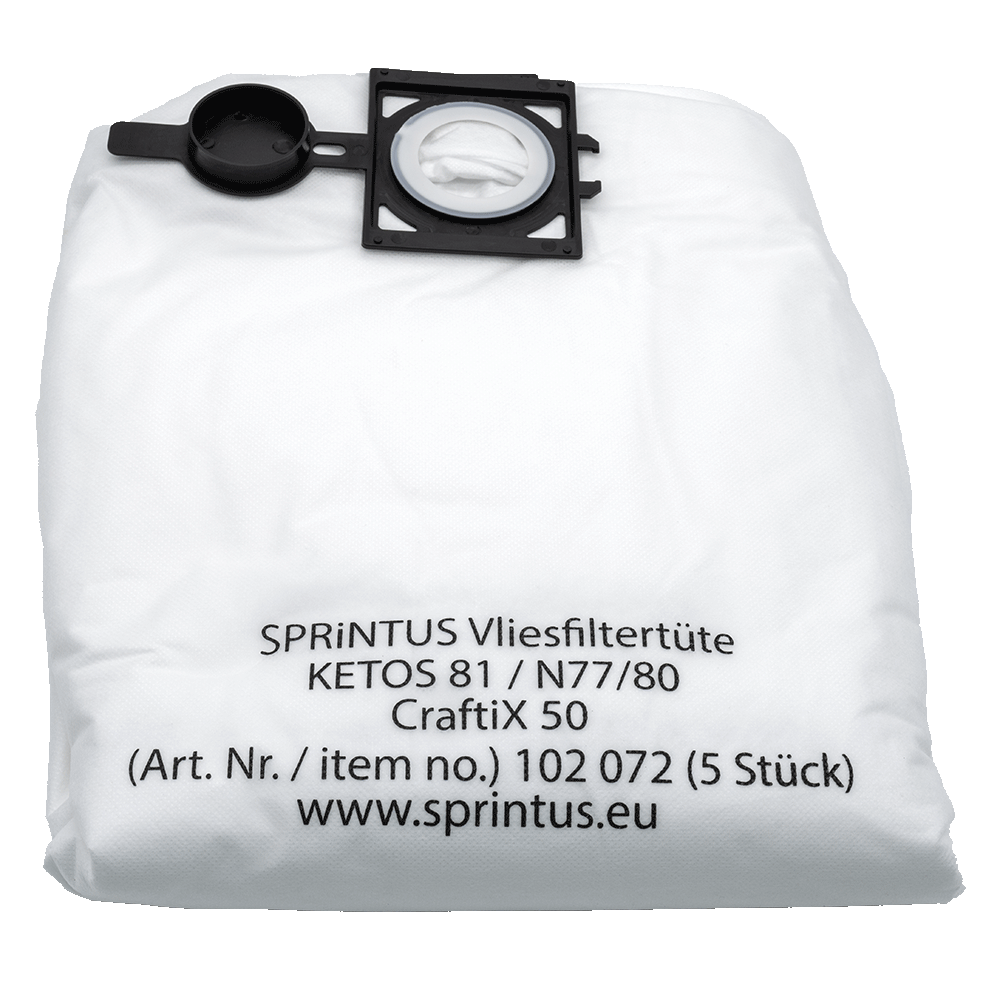 102072 Vliesfiltertüte für N 77, N 80, Ketos 81 und CraftiX 50 SPRiNTUS