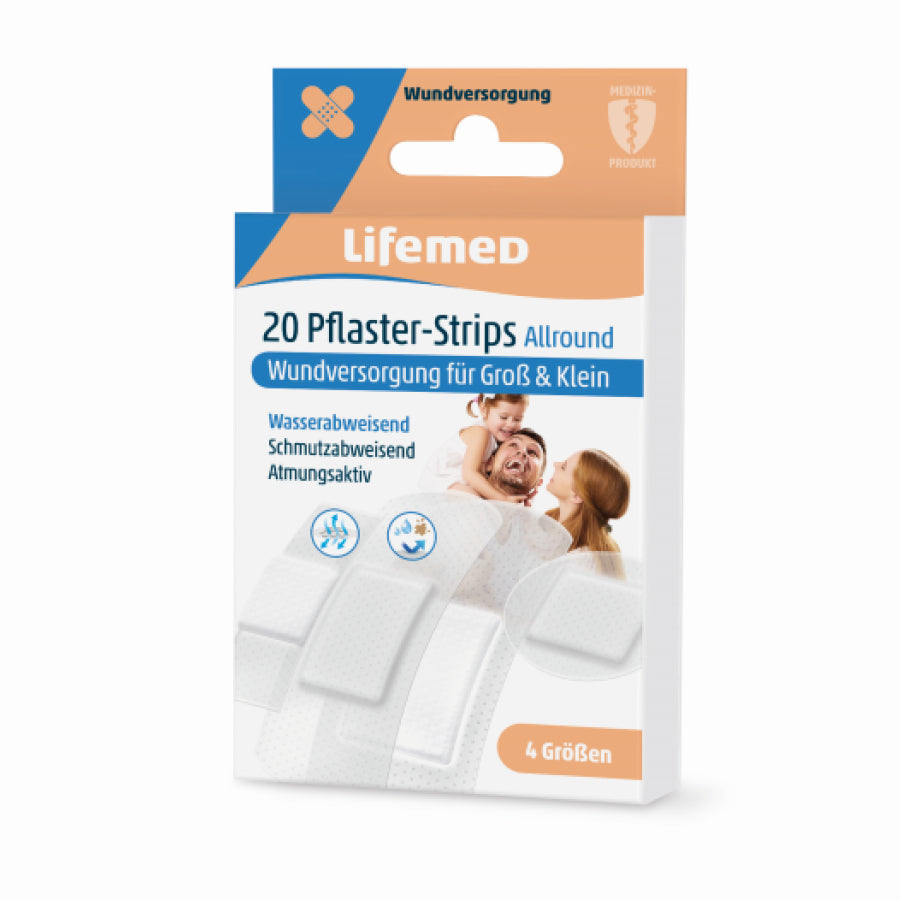 Allround Pflaster-Strips halbtransparent, 80 Pflaster