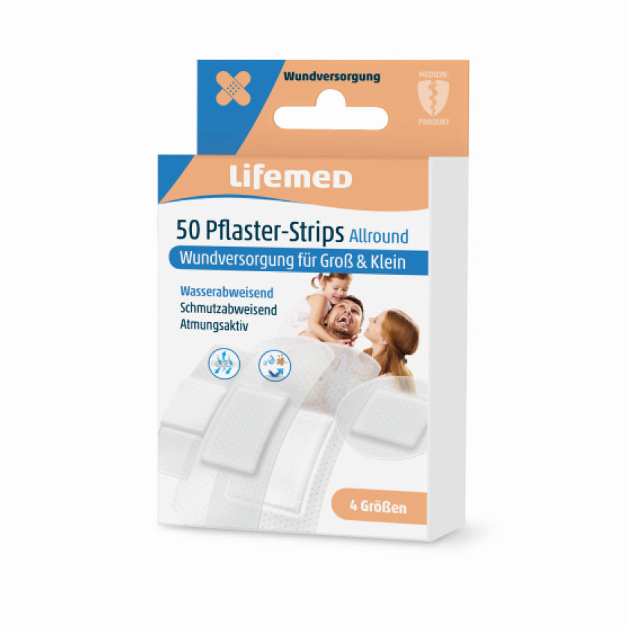 Allround Pflaster-Strips halbtransparent, 50 Pflaster