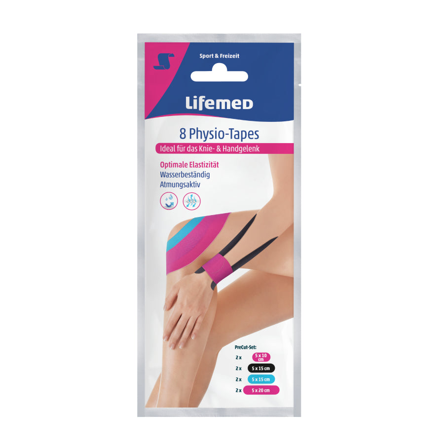 Knie- und Handgelenk Physio-Tapes, Verpackung