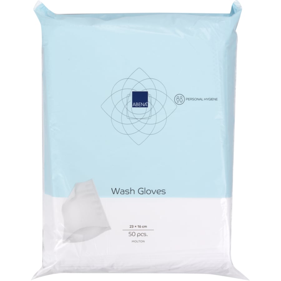 ABENA® Molton Ultra Sonic Waschhandschuh, Waschen m. Wasser, weiß