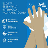 SCOTT® Essential™ Falthandtücher, 1-lagig, 21 x 20 cm