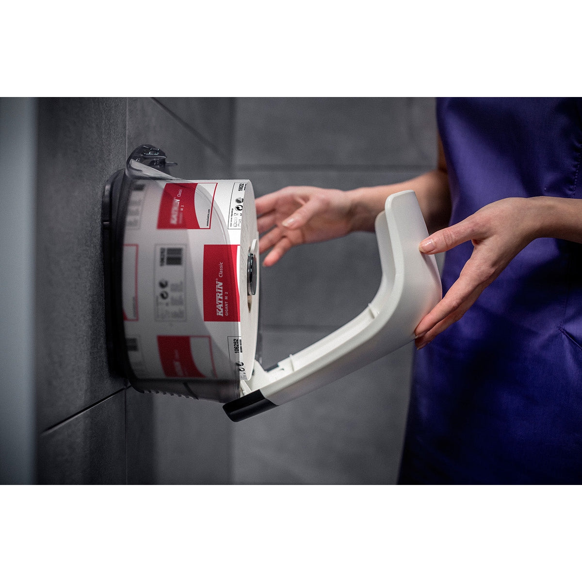 KATRIN Inclusive Jumbo Toilettenpapierspender Large Farbvariante: Weiß