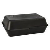 Mehrweg Lunchbox, 2-teilig, recycelbarer PP Kunststoff, schwarz 1 Packung, ø 23,4 cm