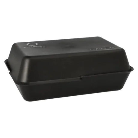Mehrweg Lunchbox, 2-teilig, recycelbarer PP Kunststoff, schwarz 1 Packung, ø 23,4 cm