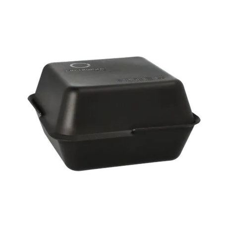 Mehrweg Lunchbox, 2-teilig, recycelbarer PP Kunststoff, schwarz 1 Packung, ø 15,6 cm