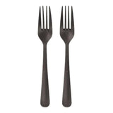 Mehrweg Gabeln in Spender, Bio-PP, extra stabil 1 Karton (6 Packungen × 100 Stück), Schwarz