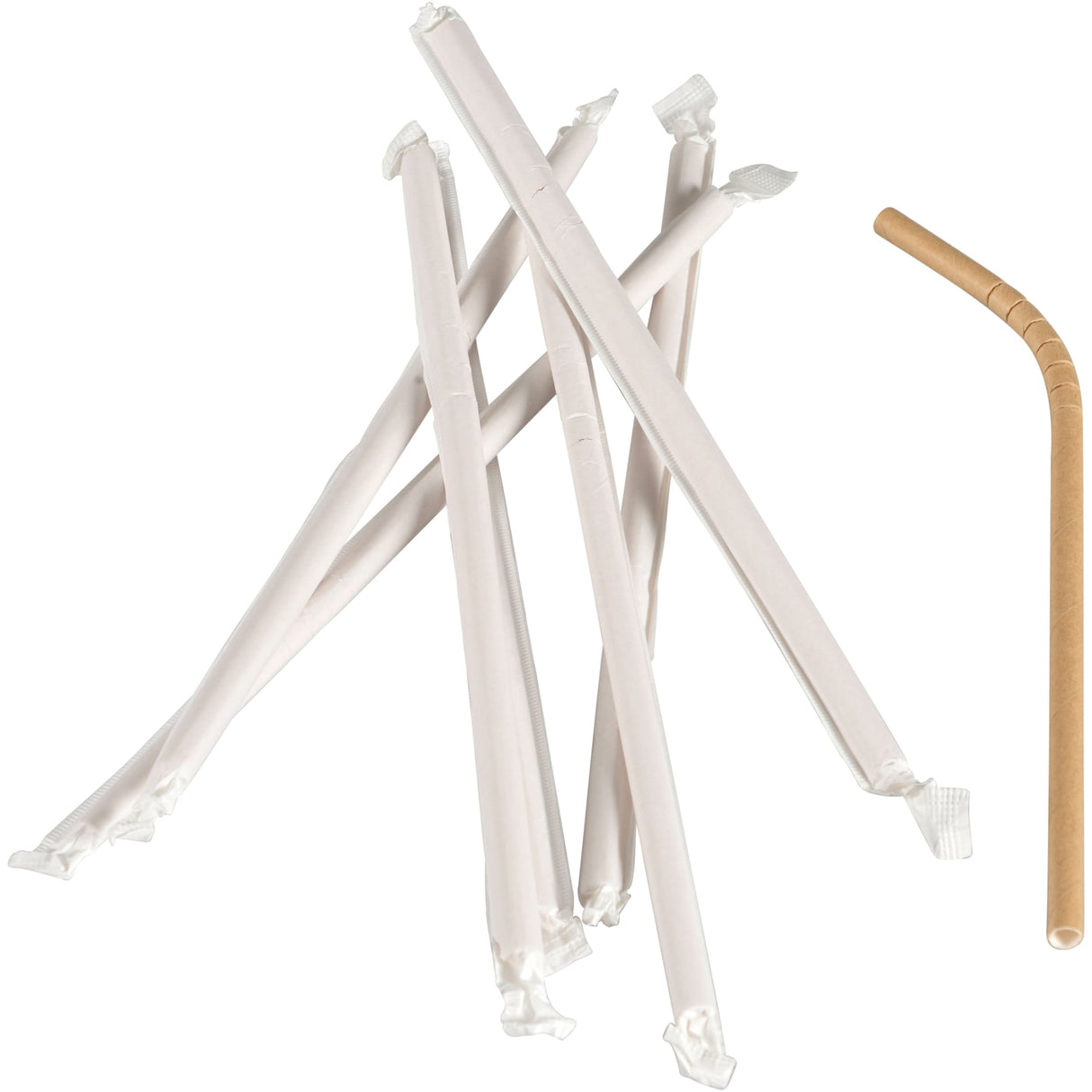 ABENA® Trinkhalme Papier, Braun, 24 cm, Ø 0,6 cm
