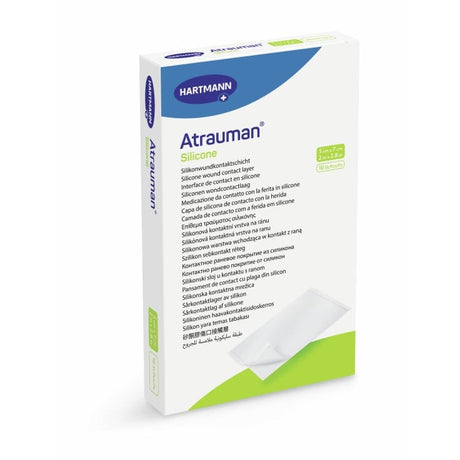 Hartmann Atrauman Silicone Wundkontaktschicht steril Wundauflage 10 Stück Einzeln Verpackt Masse 5 X 7 cm