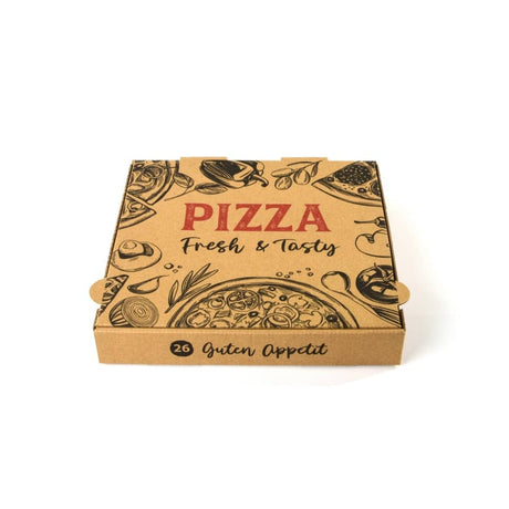 Sobsy Pizzakarton, braun Masse L X B X H 26 X 26 X