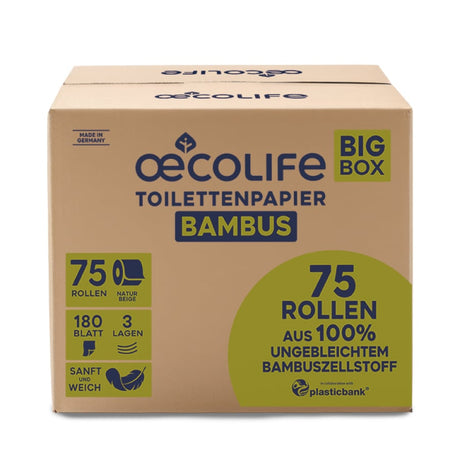 Fripa oecolife Toilettenpapier, BAMBUS, 3-lagig, naturbeige