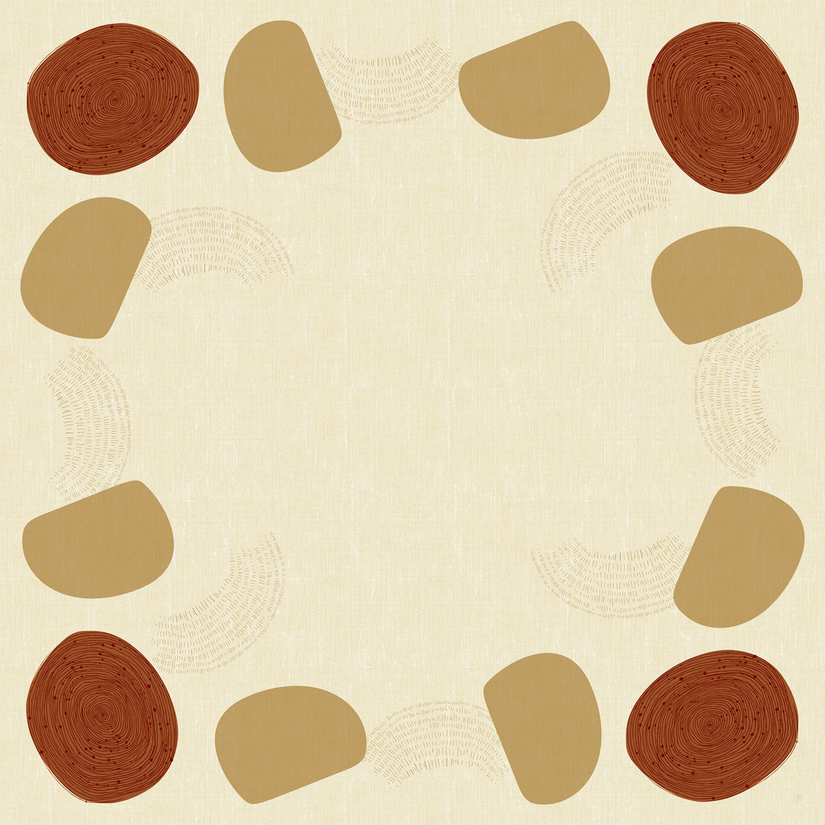 Duni Dunicel Motiv Mitteldecke, 84 x 84 cm, Earthy
