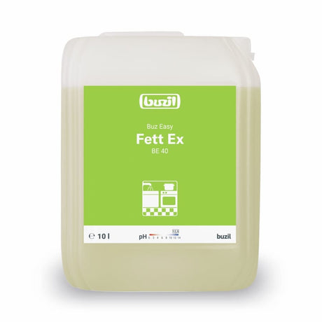 Buzil Buz® Easy Fett Ex BE 40 – kraftvoller Fettlöser für die Gastronomie 10 Liter Kanister