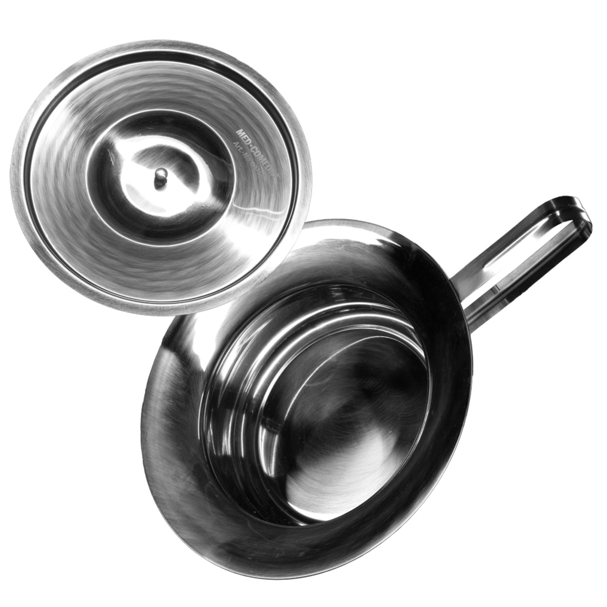 AMPri MED-COMFORT Steckbecken mit Deckel Edelstahl Patientenversorgung
