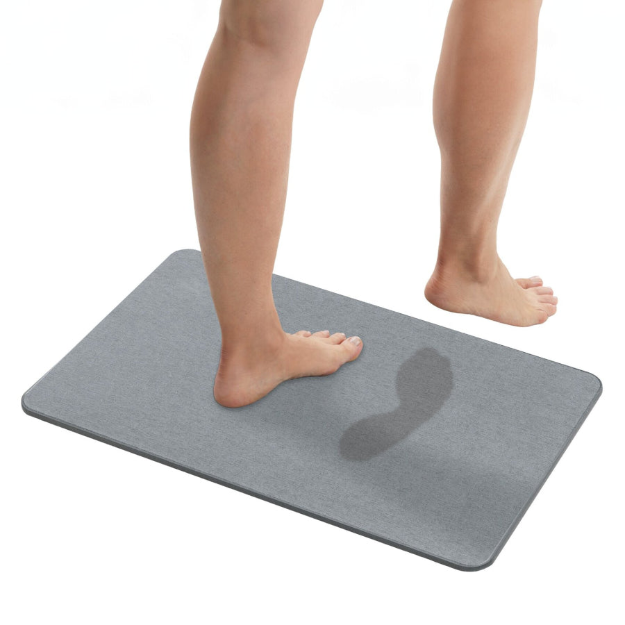 WENKO Diatomit Badematte 80 x 50 cm Simi Grau