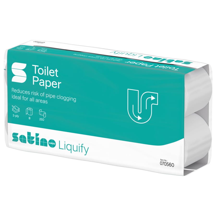 Satino Liquify Toilettenpapier 3-lagig – Paket Ansicht