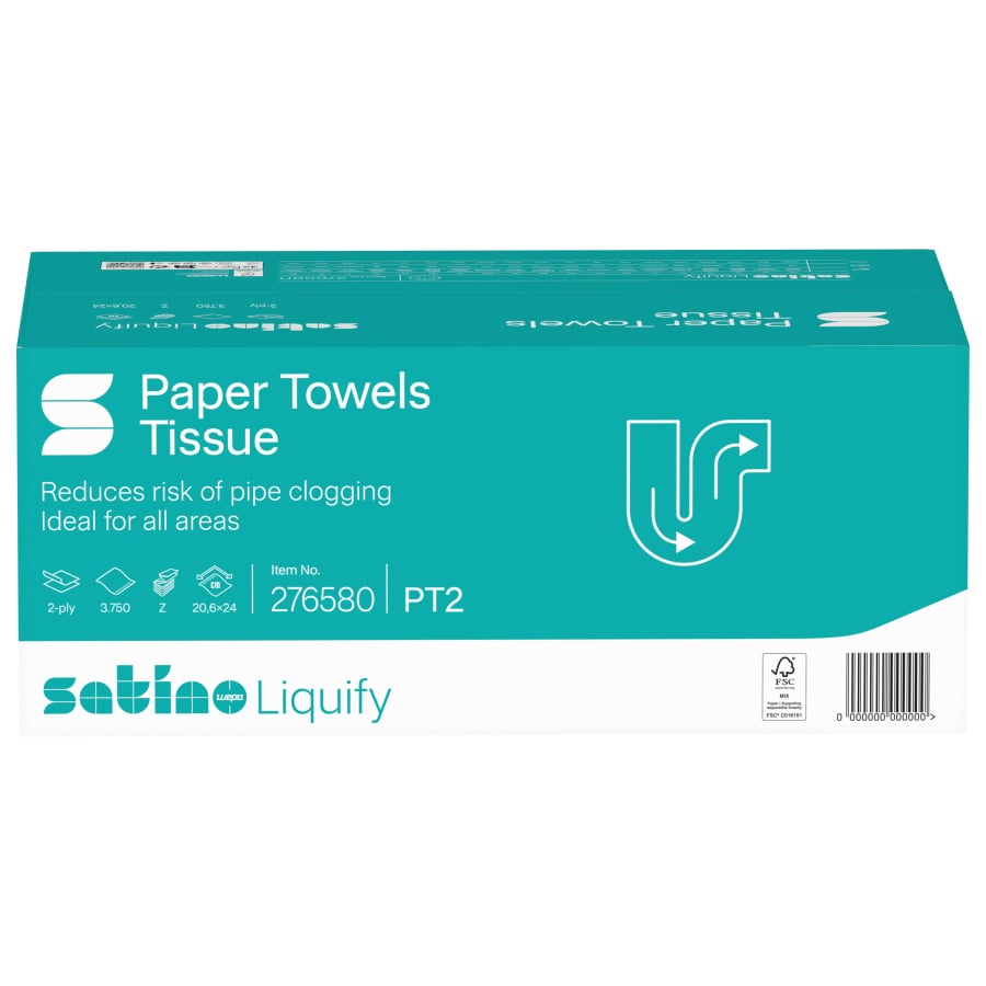 Satino Liquify Handtuchpapier Z-Falz 20,6 x 24 cm – Detail