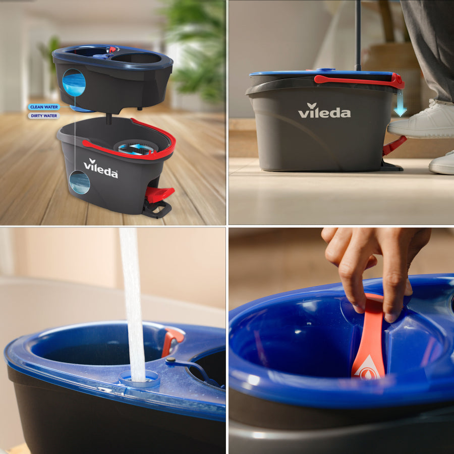 Vileda H2PRO Wischmopp Set Anwendung