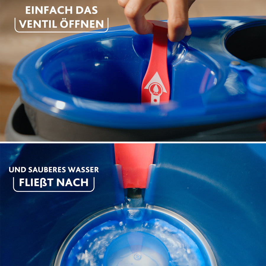 Vileda H2PRO Eimer mit Ventil und Frischwassertank
