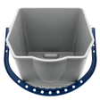 301186 Eimer 25 Liter, grau, blauer Henkel (CombiX) SPRiNTUS