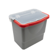 305025 Eimer 6 Liter, grau, roter Henkel (XL, PRO) SPRiNTUS
