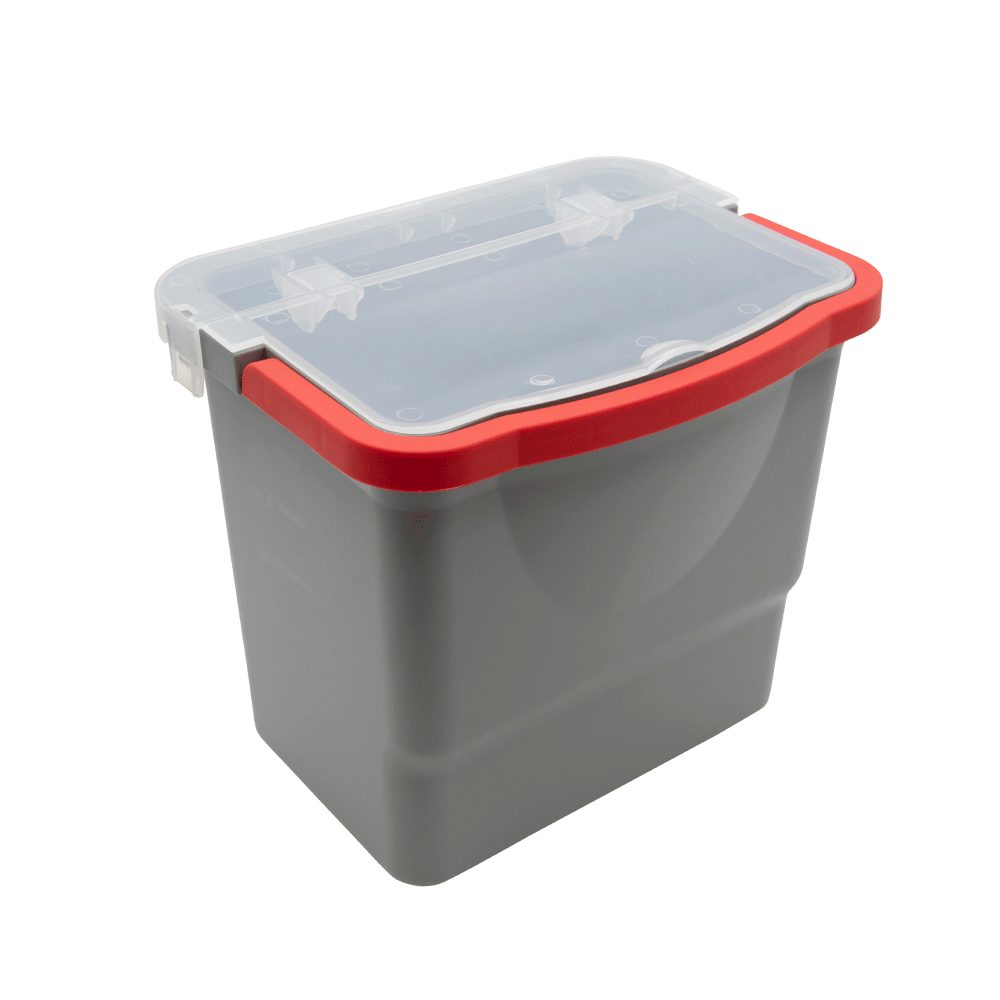 305025 Eimer 6 Liter, grau, roter Henkel (XL, PRO) SPRiNTUS