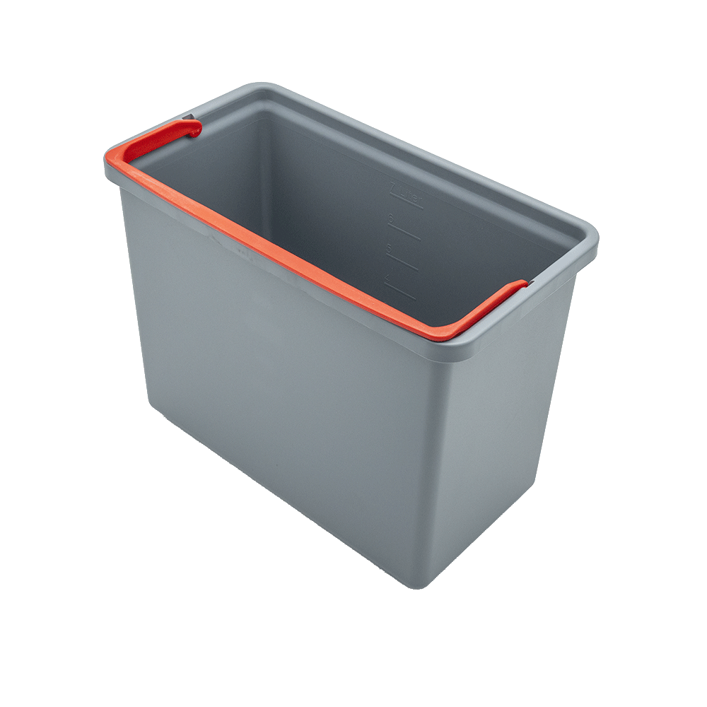 306536 Eimer 7 Liter, grau, roter Henkel für VariX ZERO SPRiNTUS