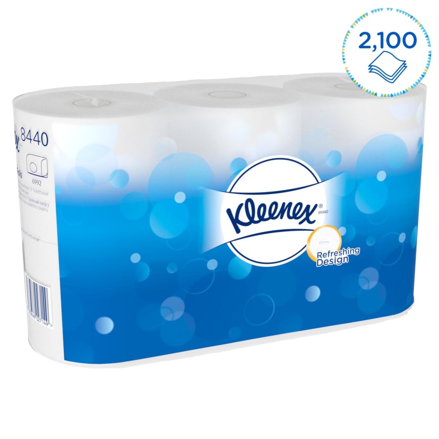 KLEENEX® 350 Toilet Tissue Rollen Toilettenpapier, 3-lagig