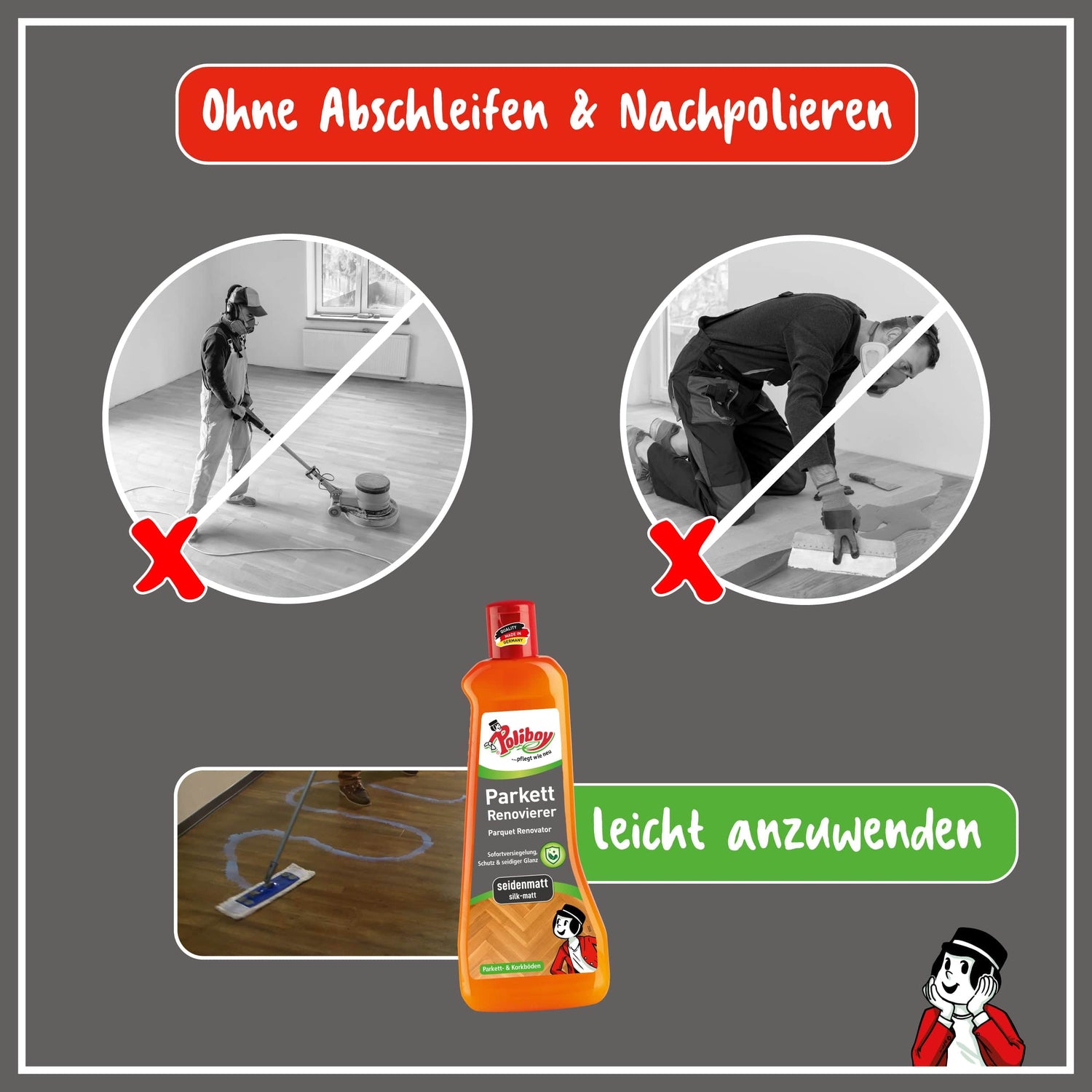 Poliboy Parkett Renovierer seidenmatt