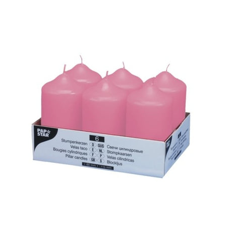 Papstar Stumpenkerzen altrosa