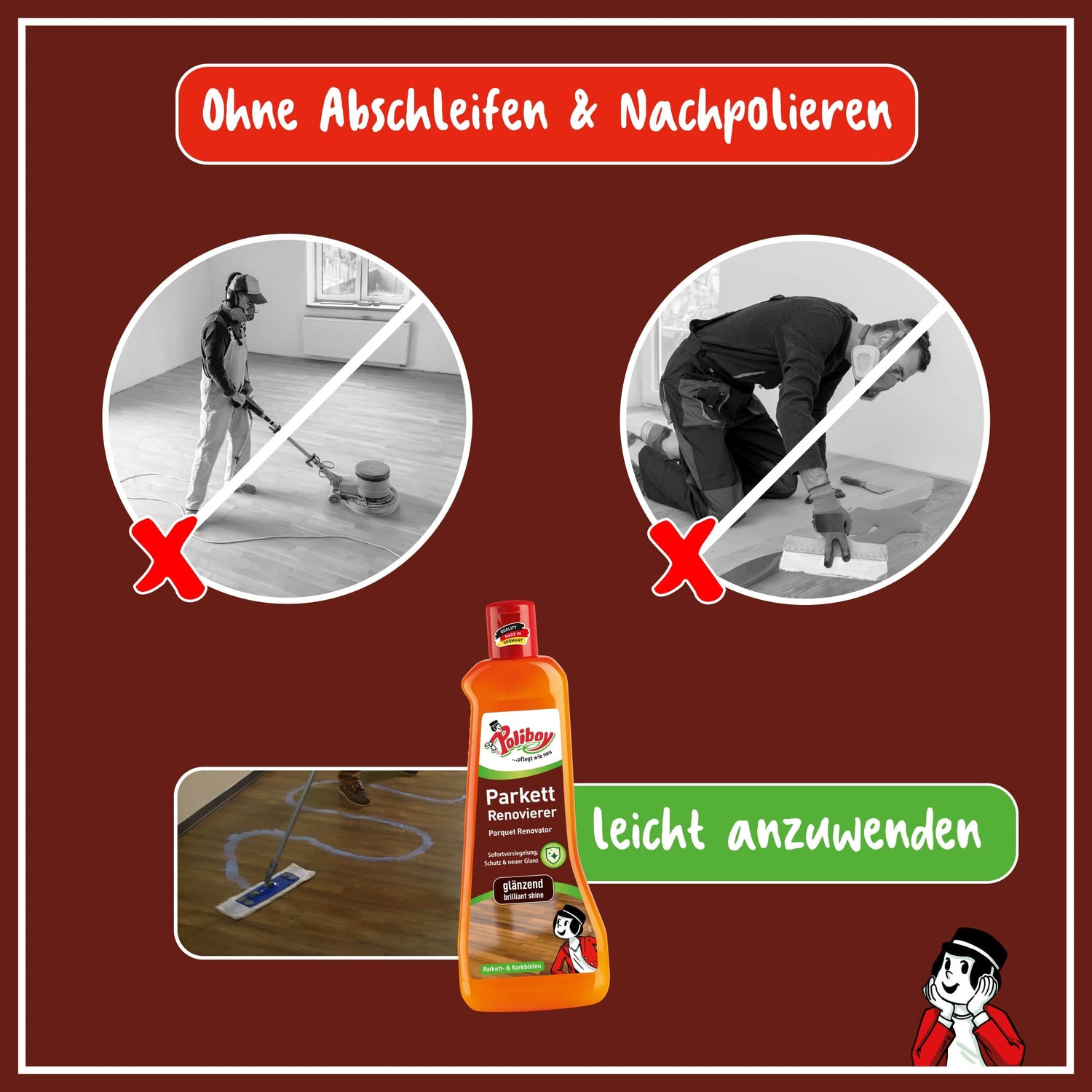 Poliboy Parkett Renovierer glänzend
