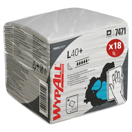 WypAll® L40 Wischtücher, 1-lagig, weiß