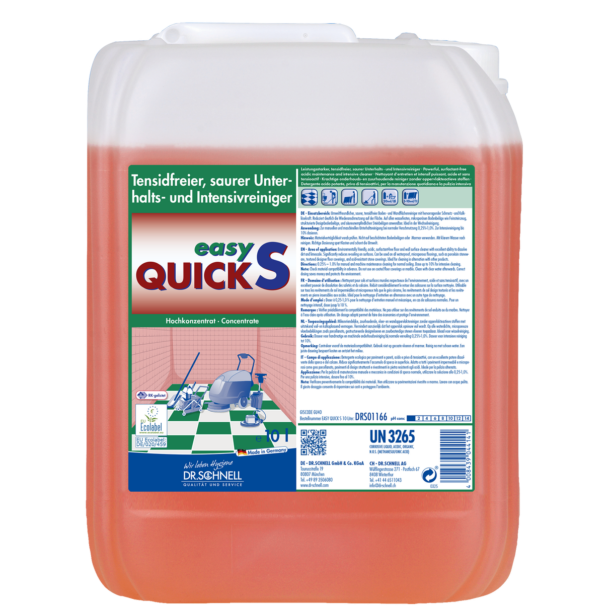 Dr. Schnell Easy Quick S Tensidfreier saurer Unterhaltsreiniger