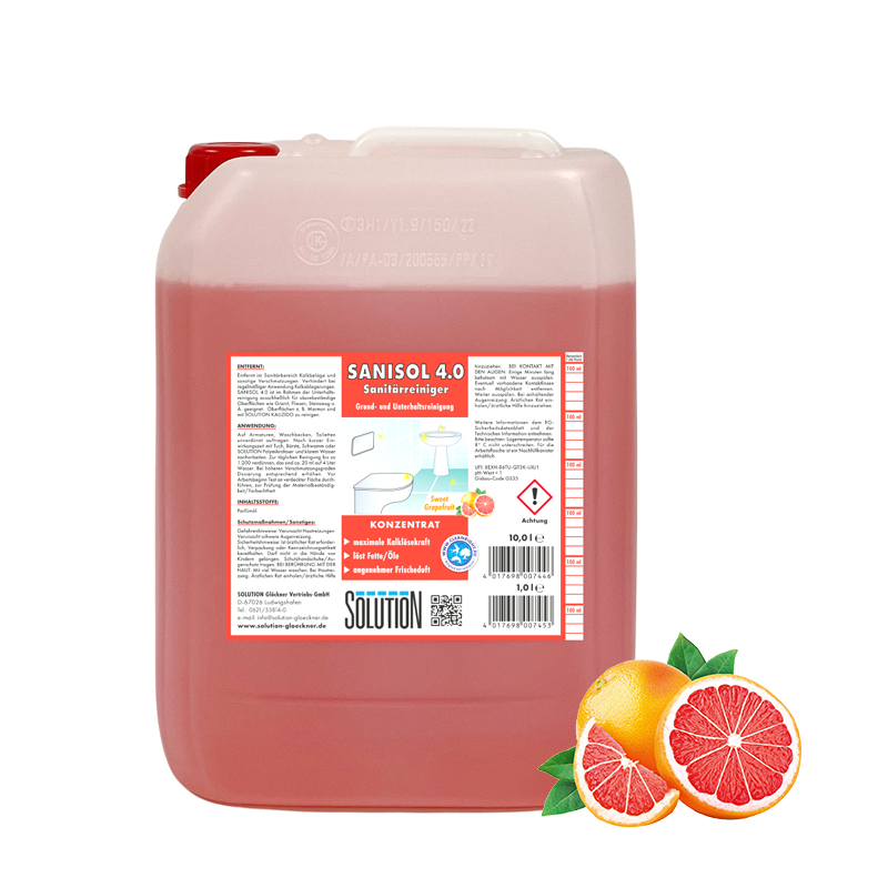 Solution Sanisol 4.0 Sanitärreiniger-Konzentrat "Sweet Grapefruit"