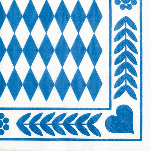 PAPSTAR Motiv-Servietten "Bayrisch Blau" Größe: Größe 1