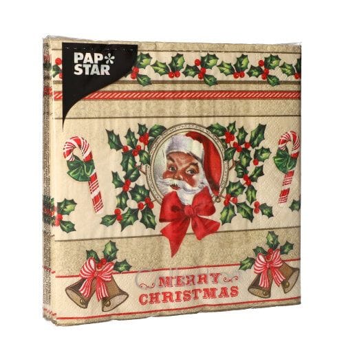 PAPSTAR Weihnachts-Motivservietten "Vintage Christmas"