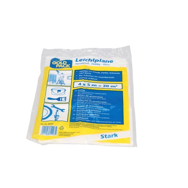 DEISS GOLDPACK Leichtplane HDPE Abdeckfolie Typ 6 stark, natur 1 Karton = 20 Packungen